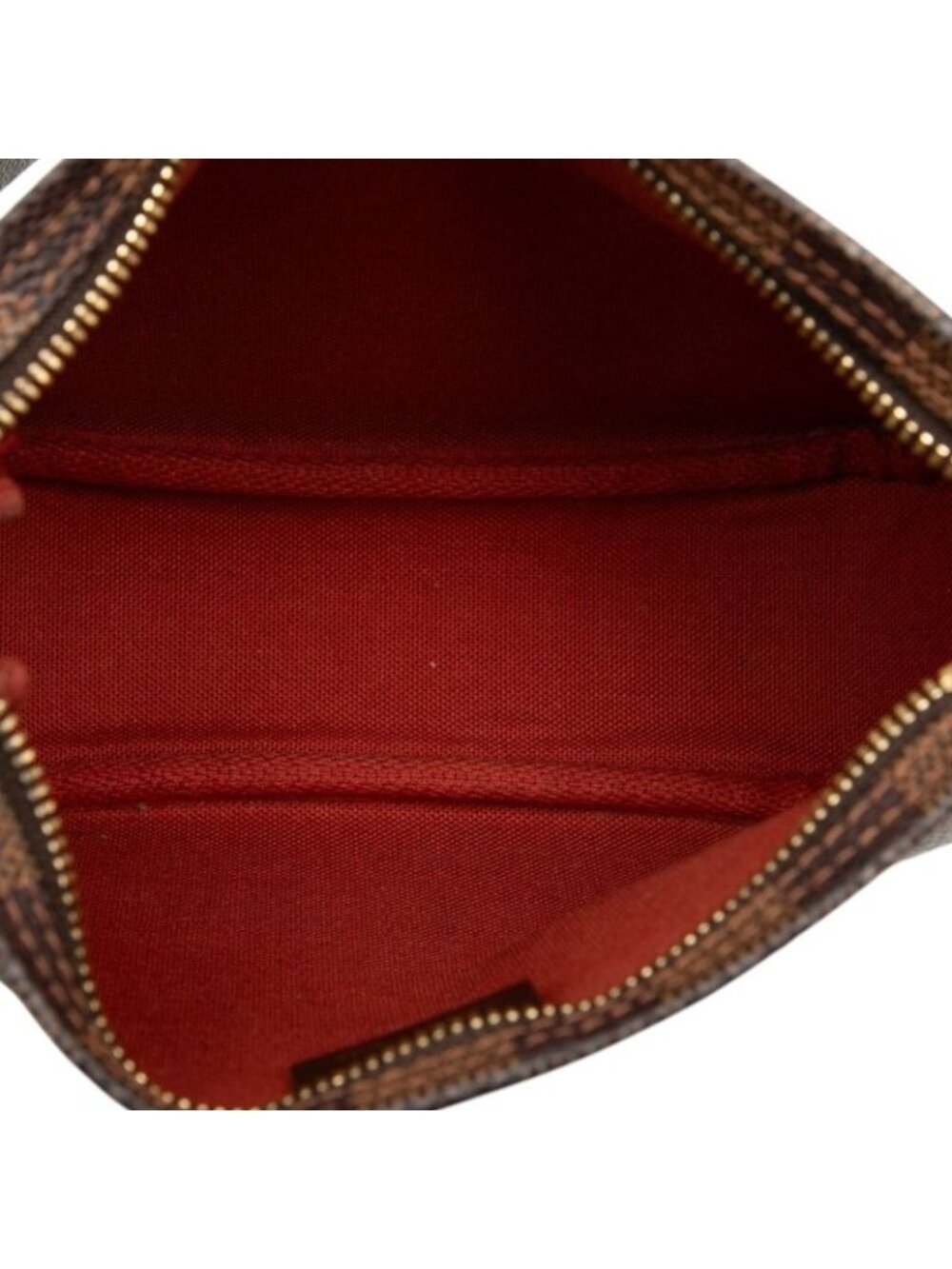 Louis Vuitton Damier Trousse Makeup Pouch Handbag Brown Leather - Picture 4 of 7